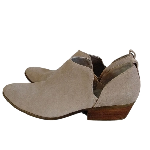 Joie Rowen Cutout Pointed Toe Western Booties Tan Suede Ankle Boots Sz 10 M - Picture 5 of 11